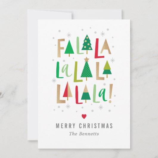 Arbres gaies Carte photo de Noël (Devant)