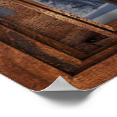 Arbres givrés Fenêtre d'hiver Illusion Poster (Coin)