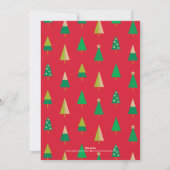 Arbres joyeux Noël Fête Invitation (Dos)