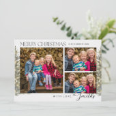 Arbres Joyeux Noël Trois Cartes photos (Debout devant)