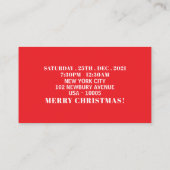 Arbres magiques, fête de Noël Invitation (Dos)