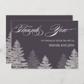 Arbres modernes de cartes de Merci de mariage (Devant / Derrière)