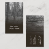 Arbres noirs de cartes de visite d'auteurs (Devant / Derrière)