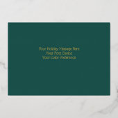 Arbres Peints Vert Bleu Joyeux Vacances Foil (Verso)