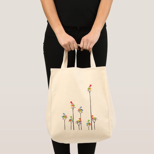 Arbres pointillés et sac fourre-tout mignon à (Devant (produit))