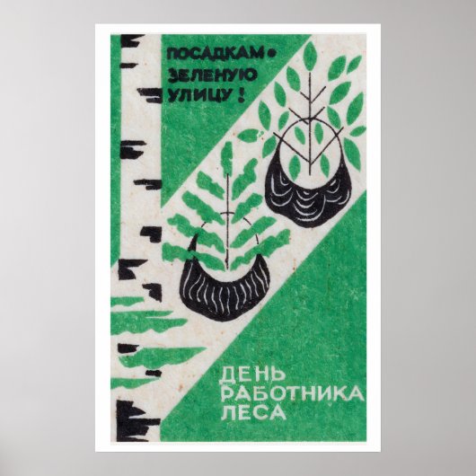 Arbres qui poussent - - Impression de boîte d'allu (Devant)