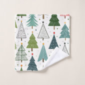 Arbres rétro (Gant de toilette)
