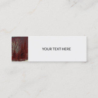 Arbres rouges et blancs Mini Tags Carte de visite