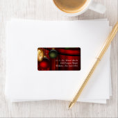 Arbres rouges Ornements Étiquettes de adresse de N (En situation)