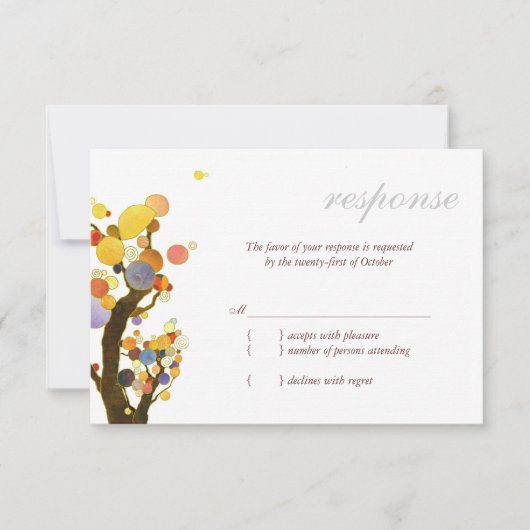 Arbres ruraux chic Mariage extérieur RSVP (Devant)