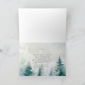 arbres rustiques forêt d'hiver mariage carte de re (Intérieur)