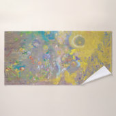 Arbres sur Arrière - plan Jaune, Redon (Serviette de bain)