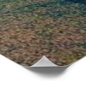 Arbres turquoises toile étirée Impression (Coin)