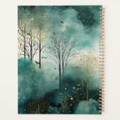 Arbres verts dorés avec oiseaux Noël (Dos)