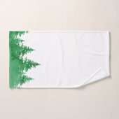 Arbres verts émeraude aquarelle (Serviette à main)