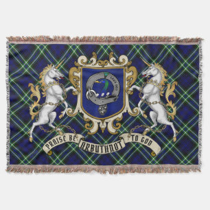 Arbuthnot Clan Badge & Tartan Deken