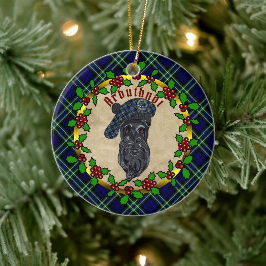 Arbuthnot Scottie Chien Noël Ornement en céramique (Arbre)