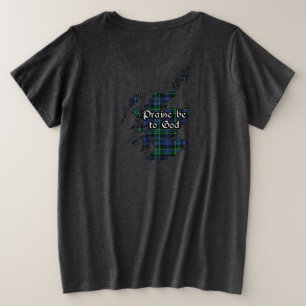 Arbuthnott Clan Badge en Tartan Dames Grote Maat T-shirt
