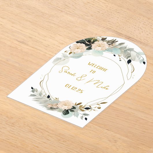 Arc acrylique élégant Faire-part de mariage modern (Poser)