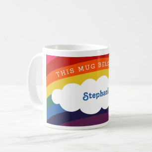 Arc-arc rétro Cette Mug Appartient À : Nom