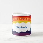 Arc-arc rétro | Cette Mug Appartient À : Nom (Centre)