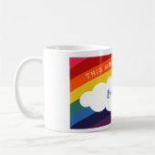 Arc-arc rétro | Cette Mug Appartient À : Nom (Gauche)