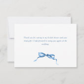 Arc bleu aquarelle dessiné à la main Merci (Dos)