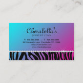 Arc bleu pourpre de zèbre de carte de visite de (Dos)