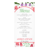Arc Boho avec fleurs rétro Carte menu mariage (Devant)