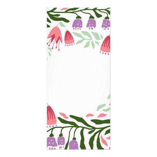 Arc Boho avec fleurs rétro Carte menu mariage (Dos)