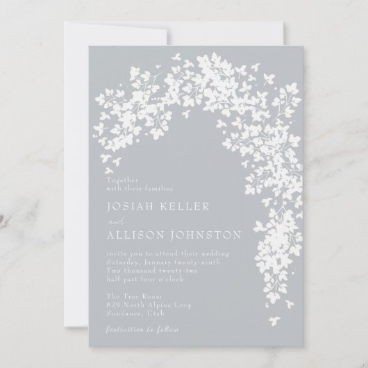 Arc botanique Clair des invitations de mariage (Devant)