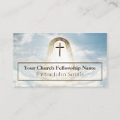 Arc céleste Église d'or Cartes de visite pasteurs (Devant)
