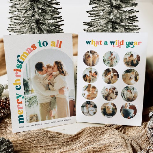 Arc coloré photo Joyeux Noël Carte