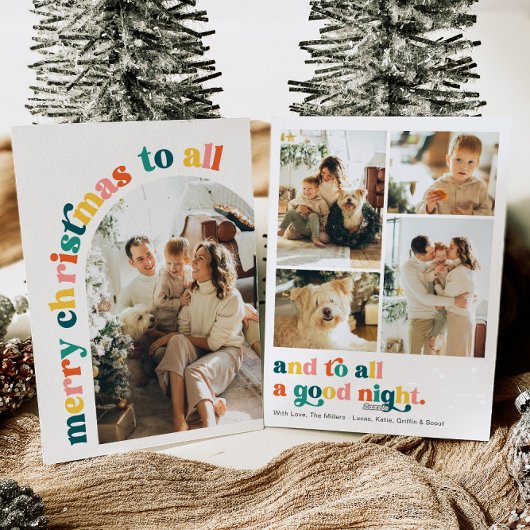 Arc coloré photo Joyeux Noël Carte