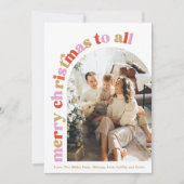 Arc coloré photo Joyeux Noël Carte (Devant)