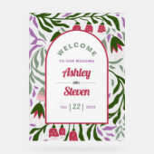 Arc de boho rétro, fleurs folkloriques accueil mar (Recto)