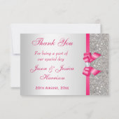 Arc de Faux de roses indien et Merci de diamants (Dos)