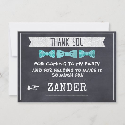 Arc de tableau, petit carte de remerciements (Devant)