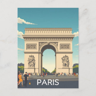 Arc de Triomf in Parijs Briefkaart