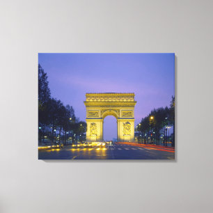 Arc de Triomf, Parijs, Frankrijk, Canvas Afdruk