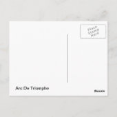 Arc de triomphe 2 briefkaart (Achterkant)