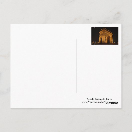 Arc de Triomphe Briefkaart (Achterkant)