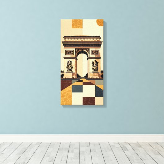 Arc De Triomphe Canvas Afdruk (Insitu (Houten vloer))