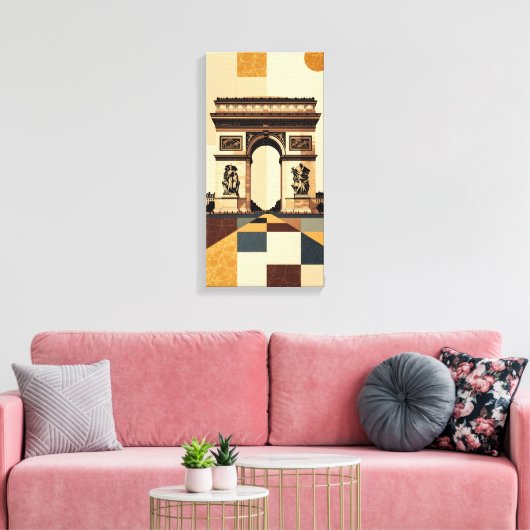 Arc De Triomphe Canvas Afdruk (Insitu (Woonkamer))