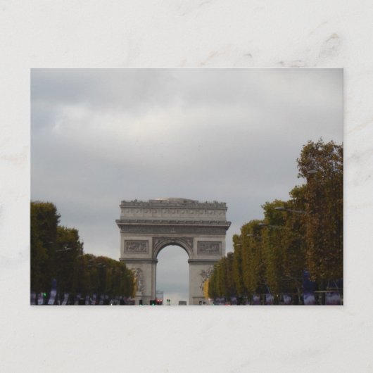 Arc de Triomphe Champs Elysee Parijs Frankrijk Briefkaart (Voorkant)