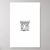 Arc de Triomphe Hand getekende illustratie Art Pos Poster (Voorkant)