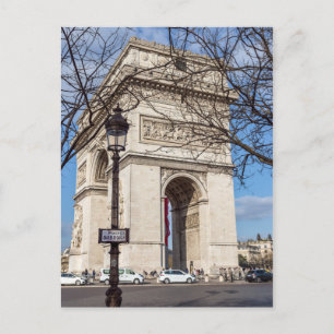 Arc de Triomphe in Parijs, Frankrijk Briefkaart