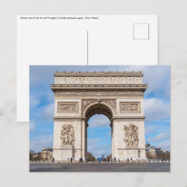 Arc de Triomphe in Parijs, Frankrijk Briefkaart