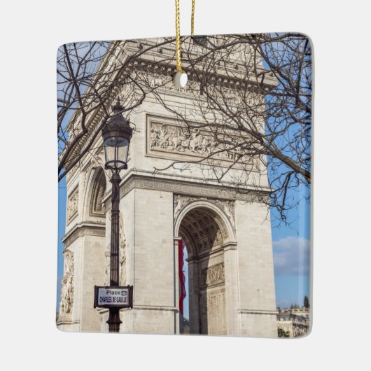 Arc de Triomphe in Parijs, Frankrijk Keramisch Ornament (Links)
