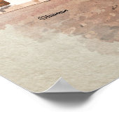 Arc de Triomphe in waterverf Poster (Hoek)